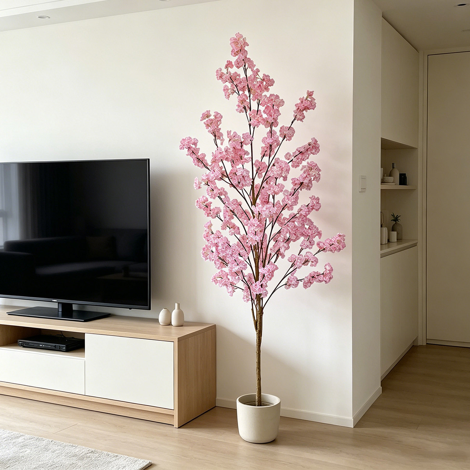 Ficus Lyrata Tree - نبات زهور الكرز الاصطناعية بطول 100-220